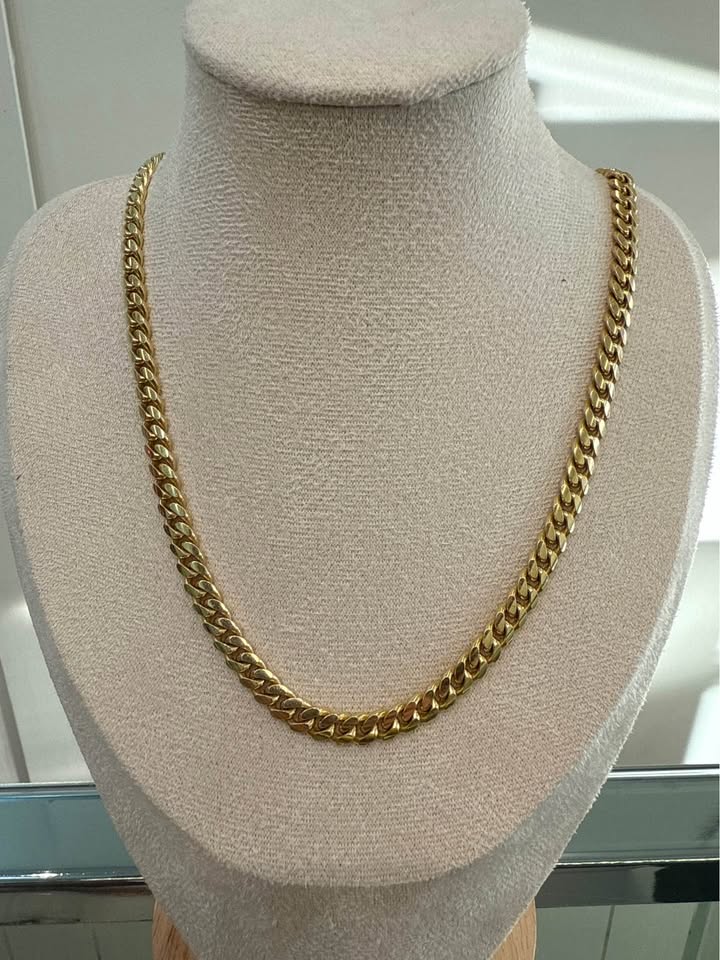 Miami Cuban Chain 10k Solid Gold 22"